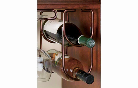 Rev-A-Shelf - 3250SN - Satin Nickel Under Cabinet Double Wine Bottle Rack